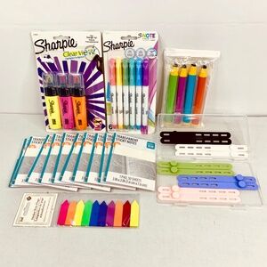 School Office College Crafting Hobby Supplies Bundle Sharpie charger ties
